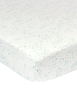 Crib Sheet in Seafoam Star