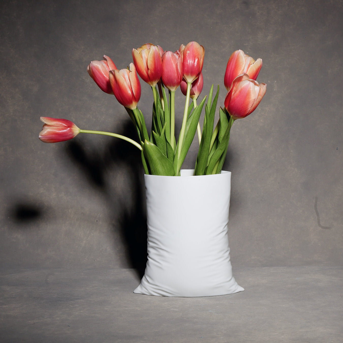 Crinkle Plastic Bag Vase