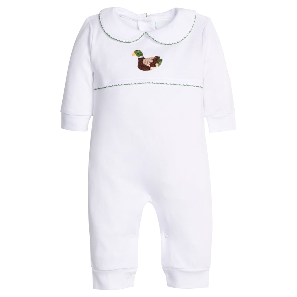 Crochet Playsuit in Mallard