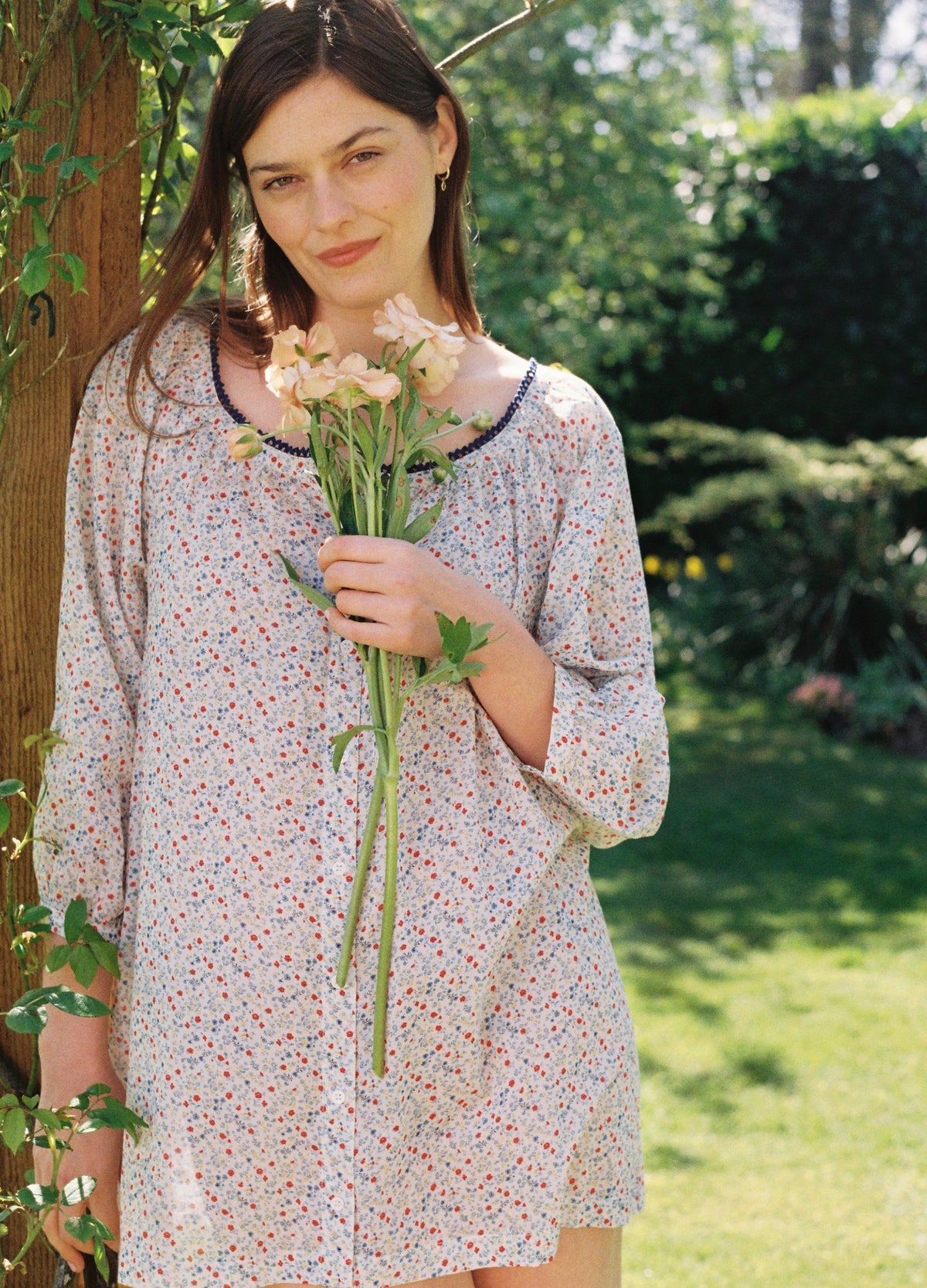 Phoebe Cotton Nightdress in Meadow
