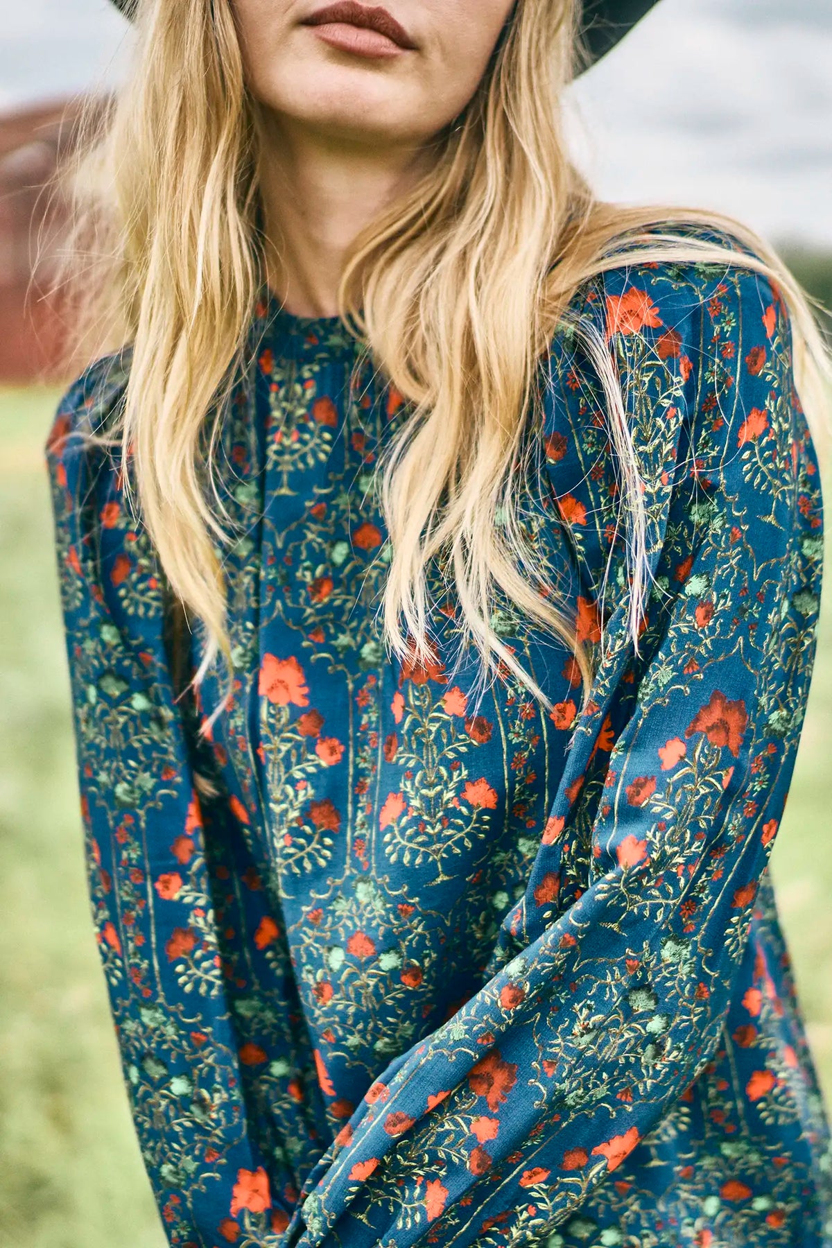 Crosby Dress in Midnight Garden