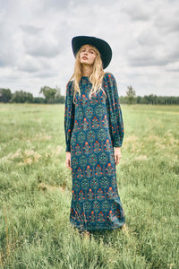 Crosby Dress in Midnight Garden