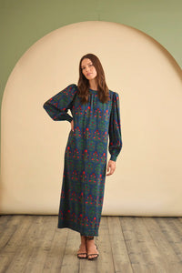 Crosby Dress in Midnight Garden