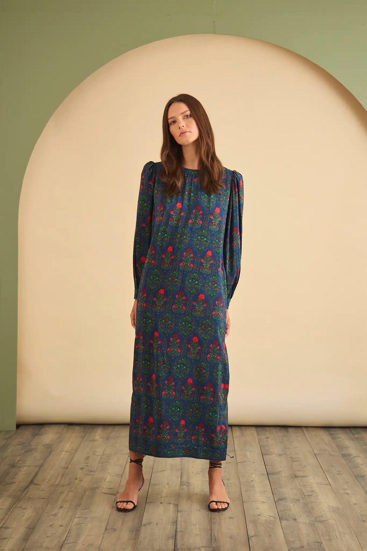 Crosby Dress in Midnight Garden
