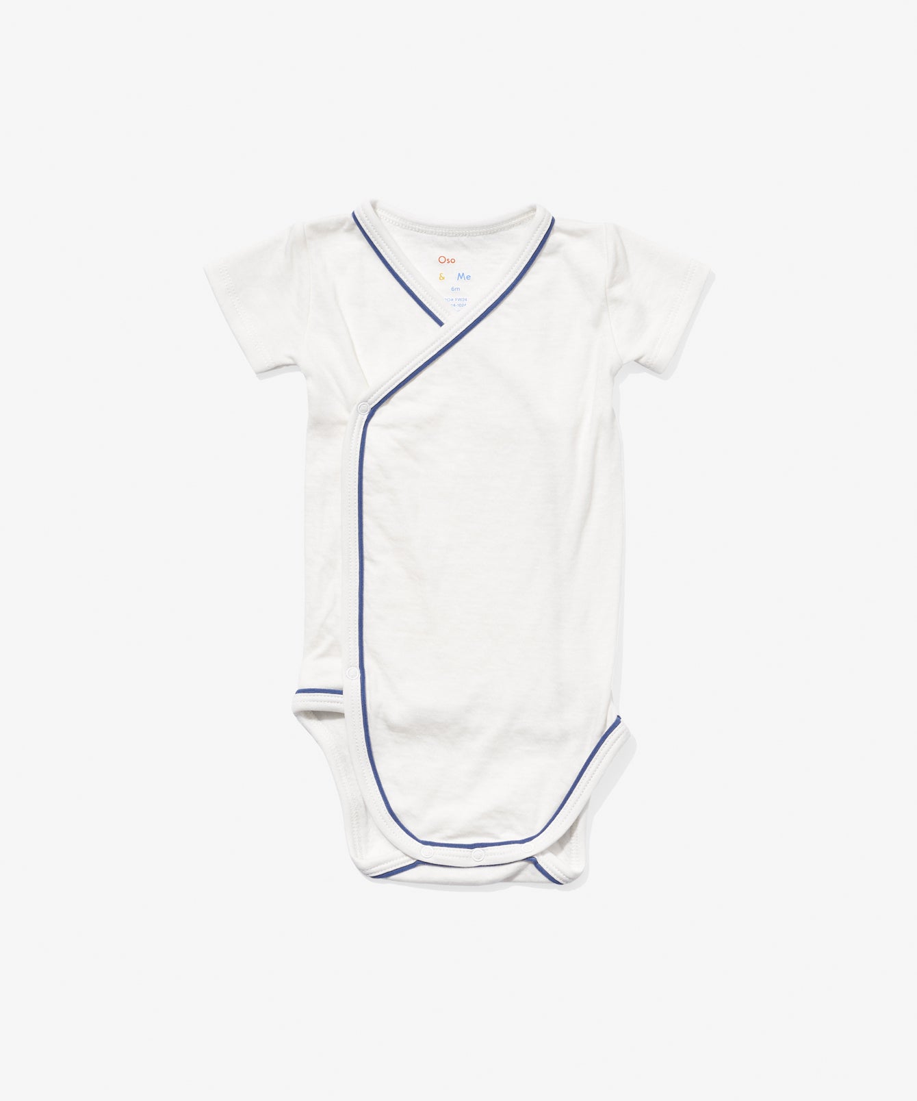 Crossbody Short Sleeve One-Piece in Navy Piping