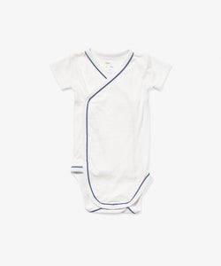 Crossbody Short Sleeve One-Piece in Navy Piping