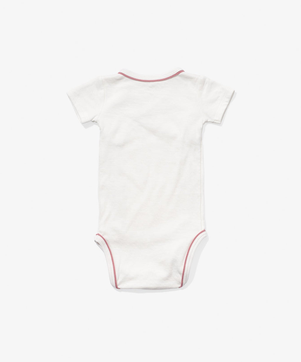 Crossbody Short Sleeve One-piece in Rose Piping