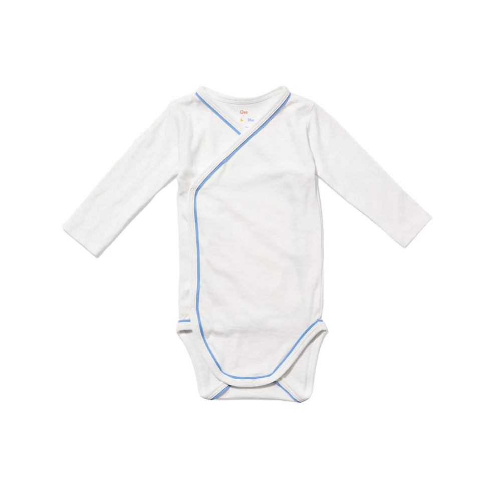 Crossbody One-Piece in Blue Piping