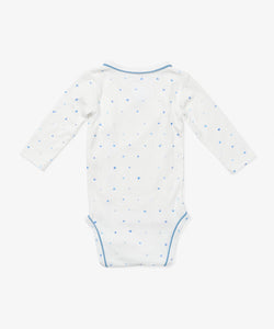 Crossbody One-Piece in Blue Hearts
