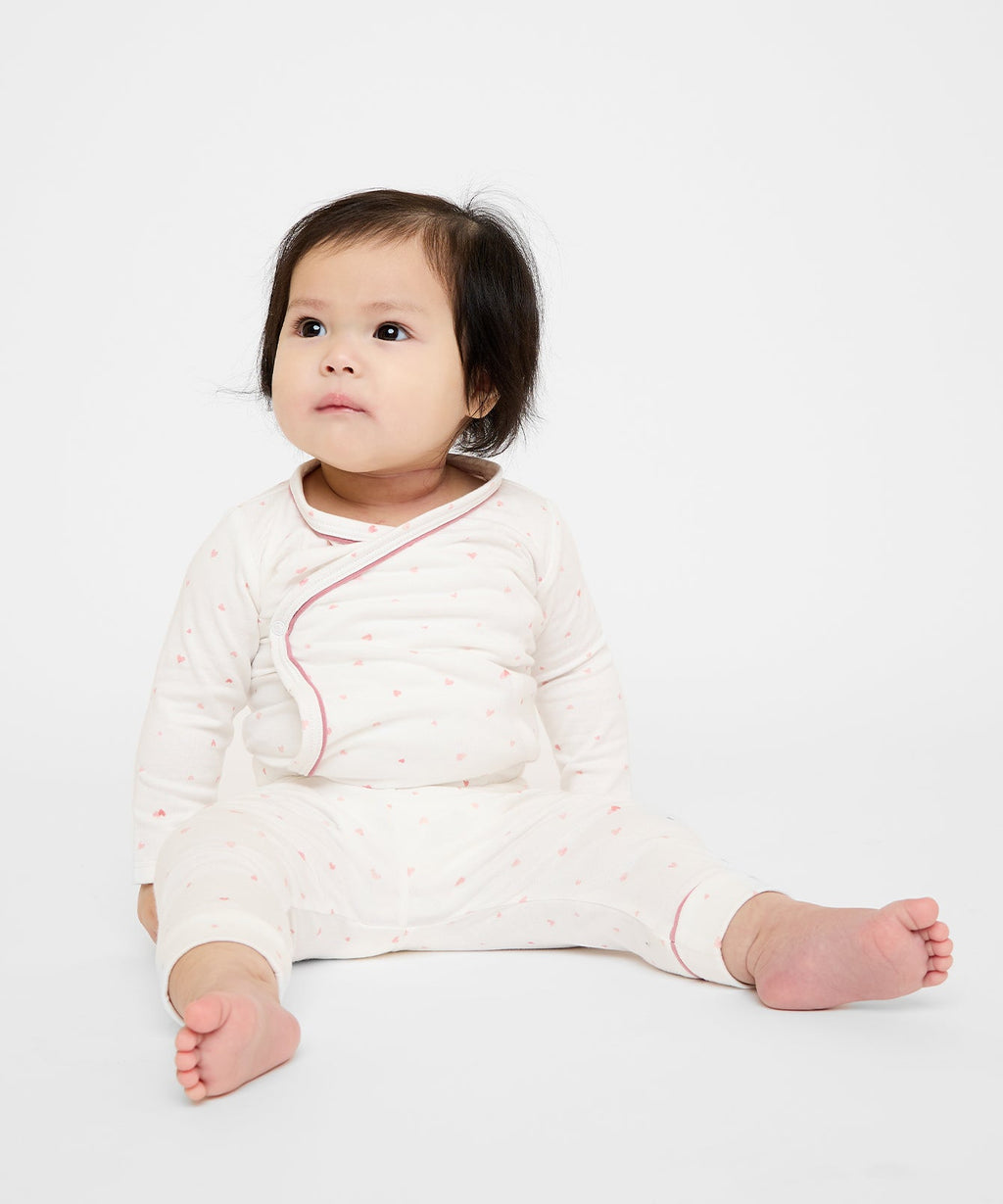 Crossbody One-Piece in Rose Hearts