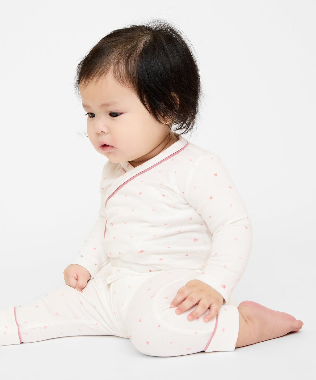 Crossbody One-Piece in Rose Hearts