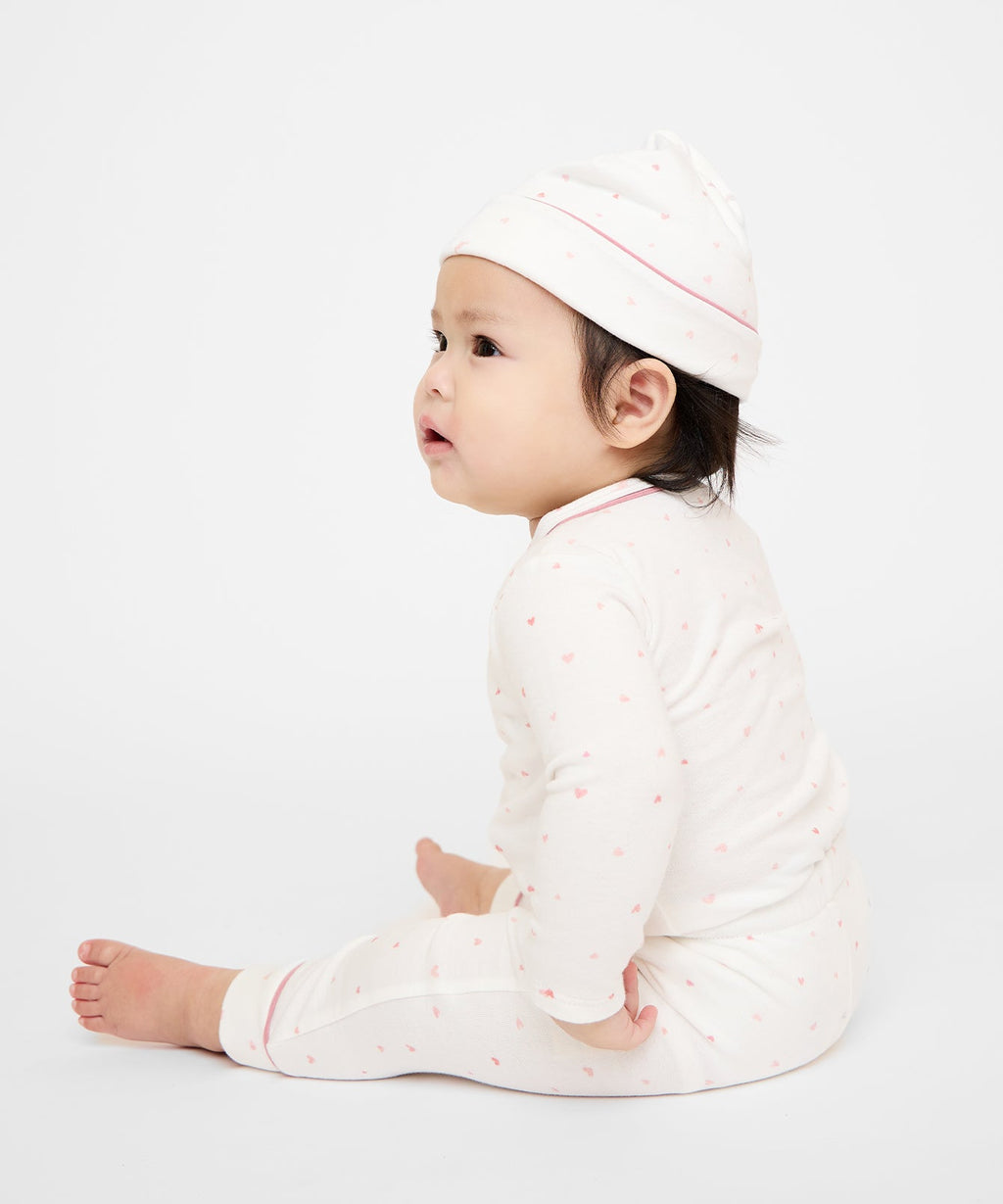 Crossbody One-Piece in Rose Hearts