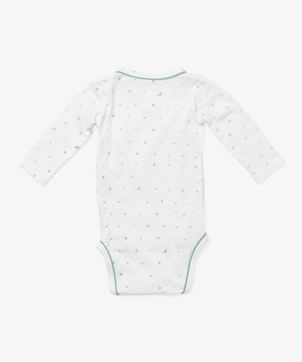Crossbody One-Piece in Seafoam Hearts