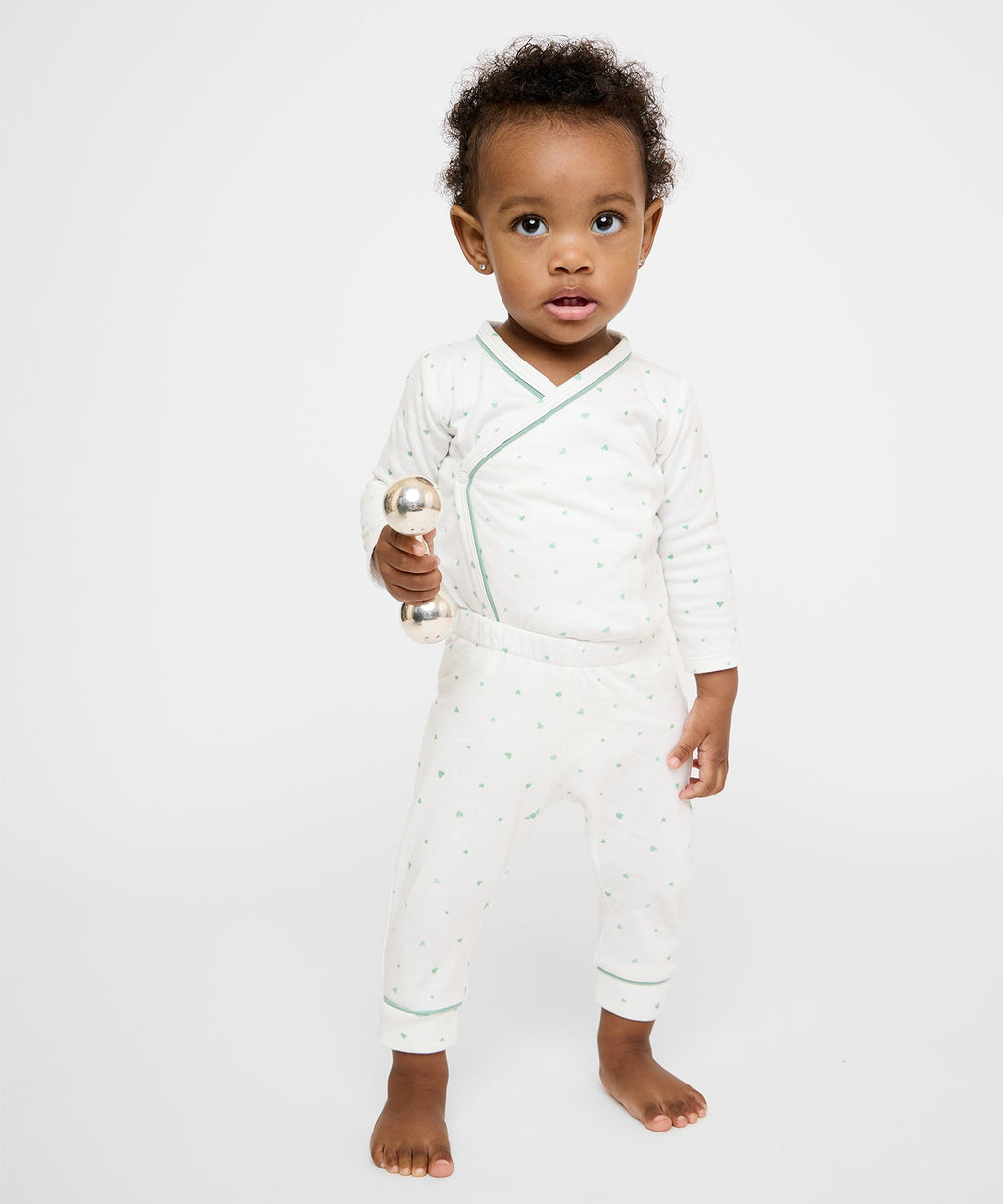 Crossbody One-Piece in Seafoam Hearts