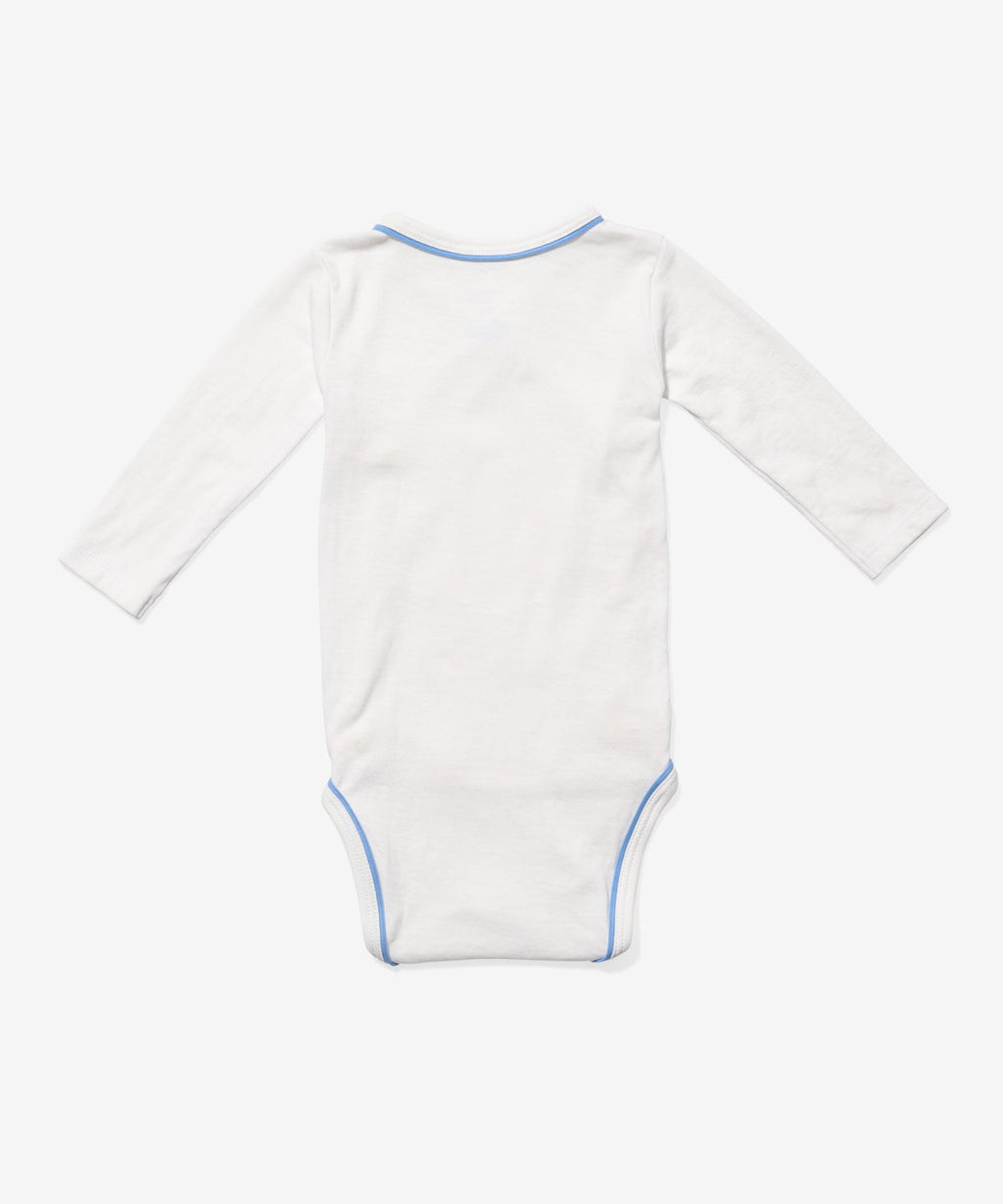 Crossbody One-Piece in Blue Piping