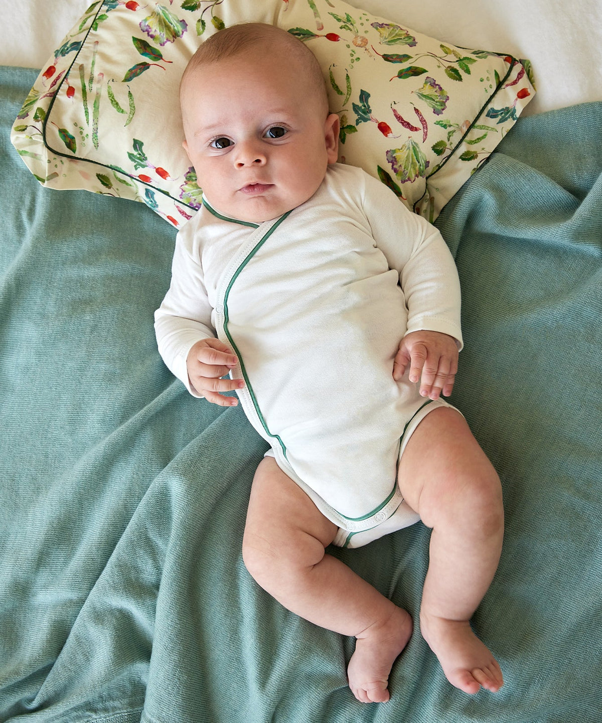Crossbody One-Piece in Seafoam Piping