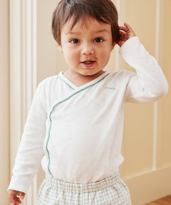 Crossbody One-Piece in Seafoam Piping