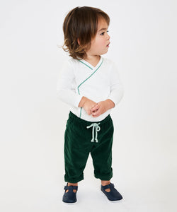 Crossbody One-Piece in Seafoam Piping