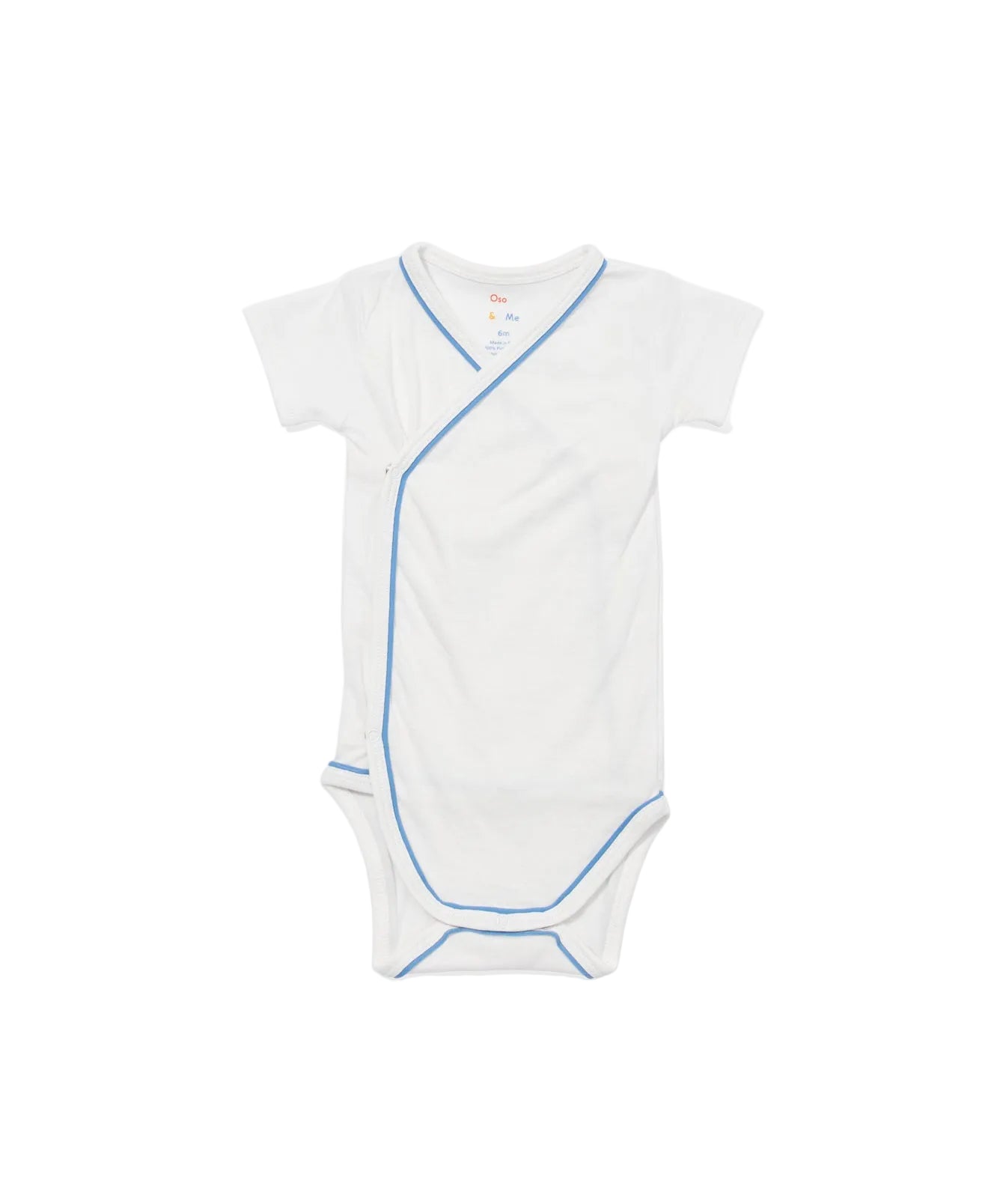 Crossbody Short Sleeve One-piece in Blue Piping