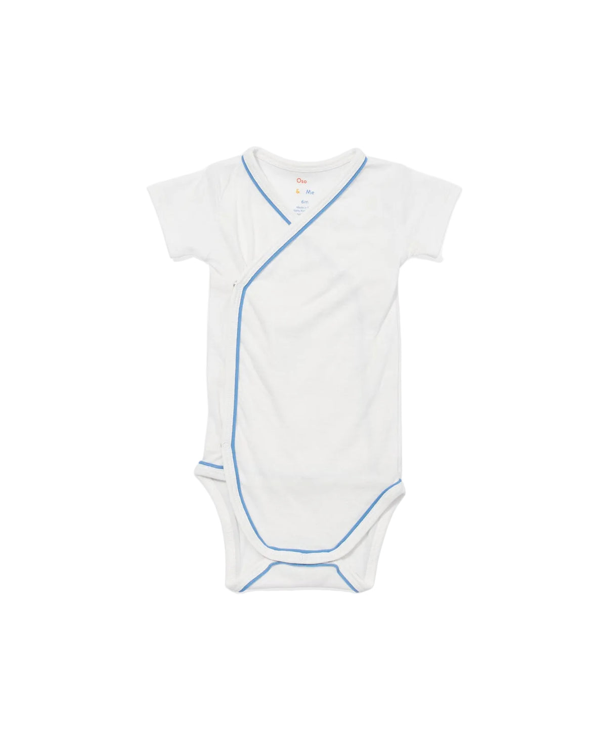 Crossbody Short Sleeve One-piece in Blue Piping