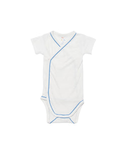 Crossbody Short Sleeve One-piece in Blue Piping