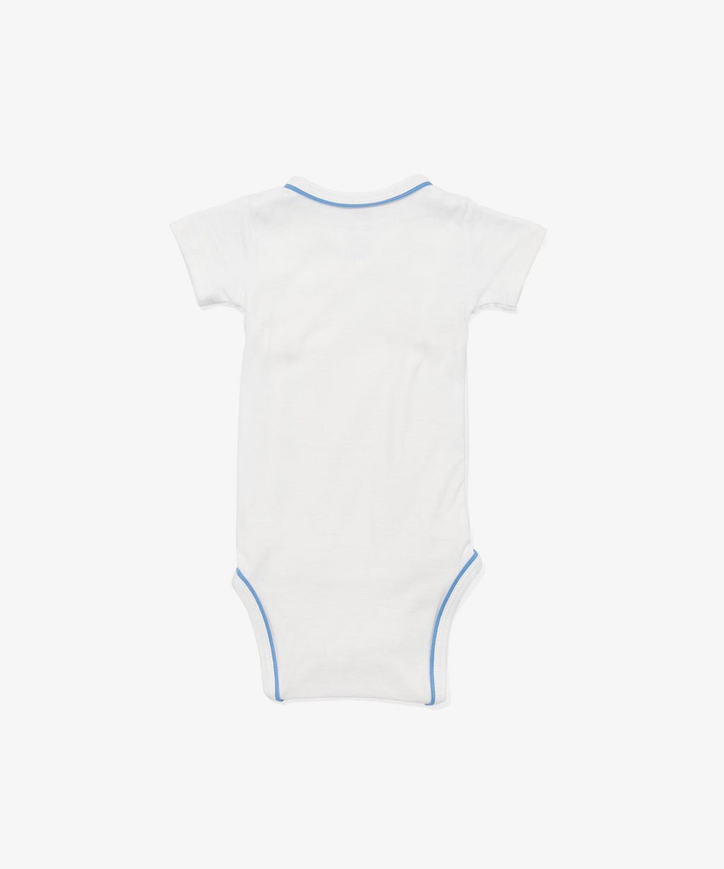 Crossbody Short Sleeve One-piece in Blue Piping