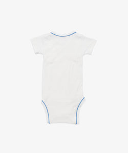 Crossbody Short Sleeve One-piece in Blue Piping
