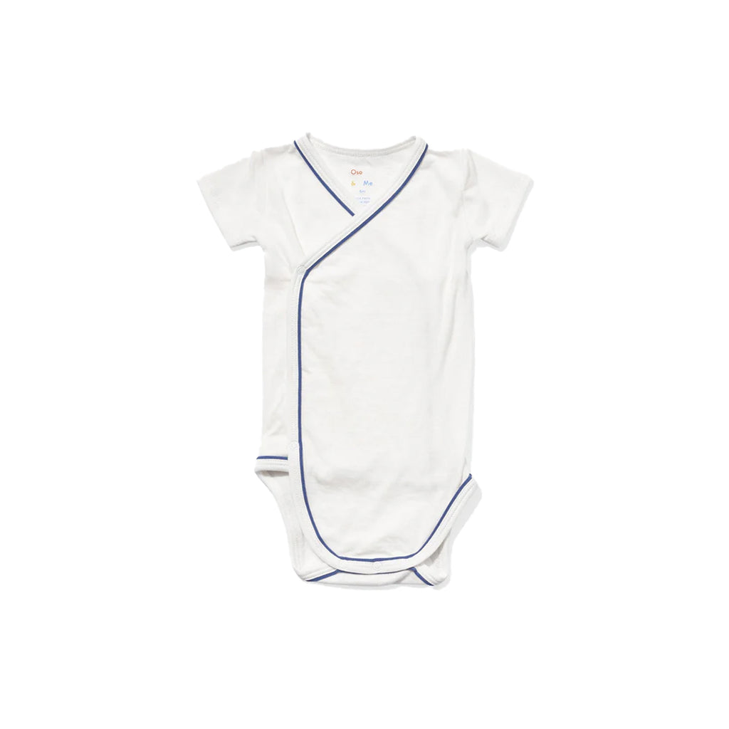 Crossbody Short Sleeve One-Piece in Navy Piping