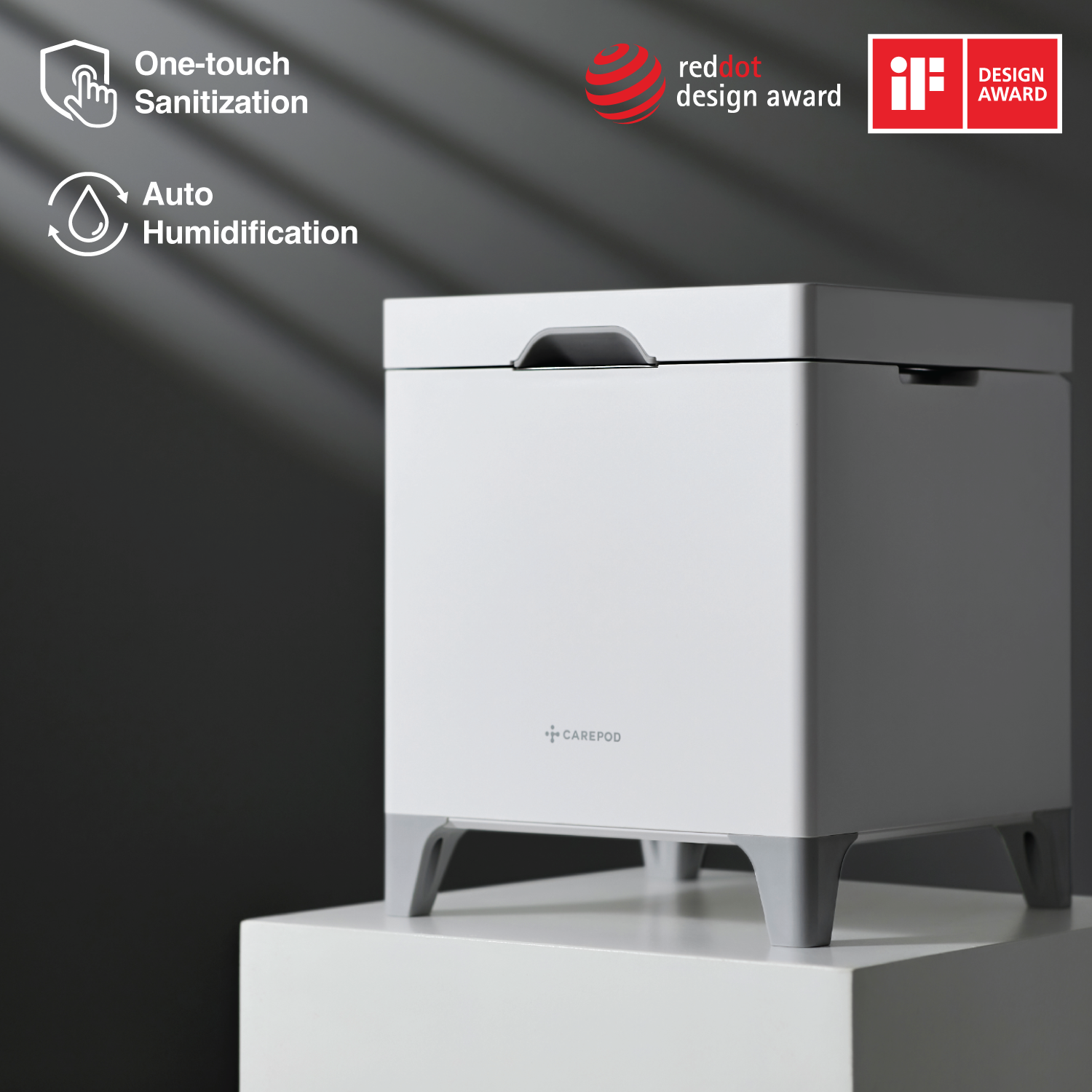 Carepod Cube Plus X50V - Sanitizing Warm + Cool Mist Stainless Steel Humidifier