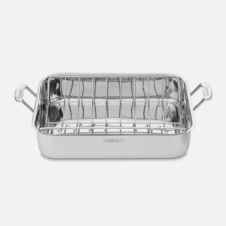 Cuisinart Chef's Classic Stainless Cookware 16" Rectangular Roaster with Rack