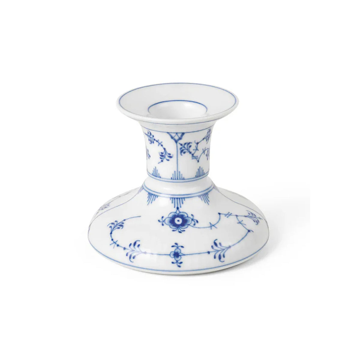 Blue Fluted Plain Candle Holder