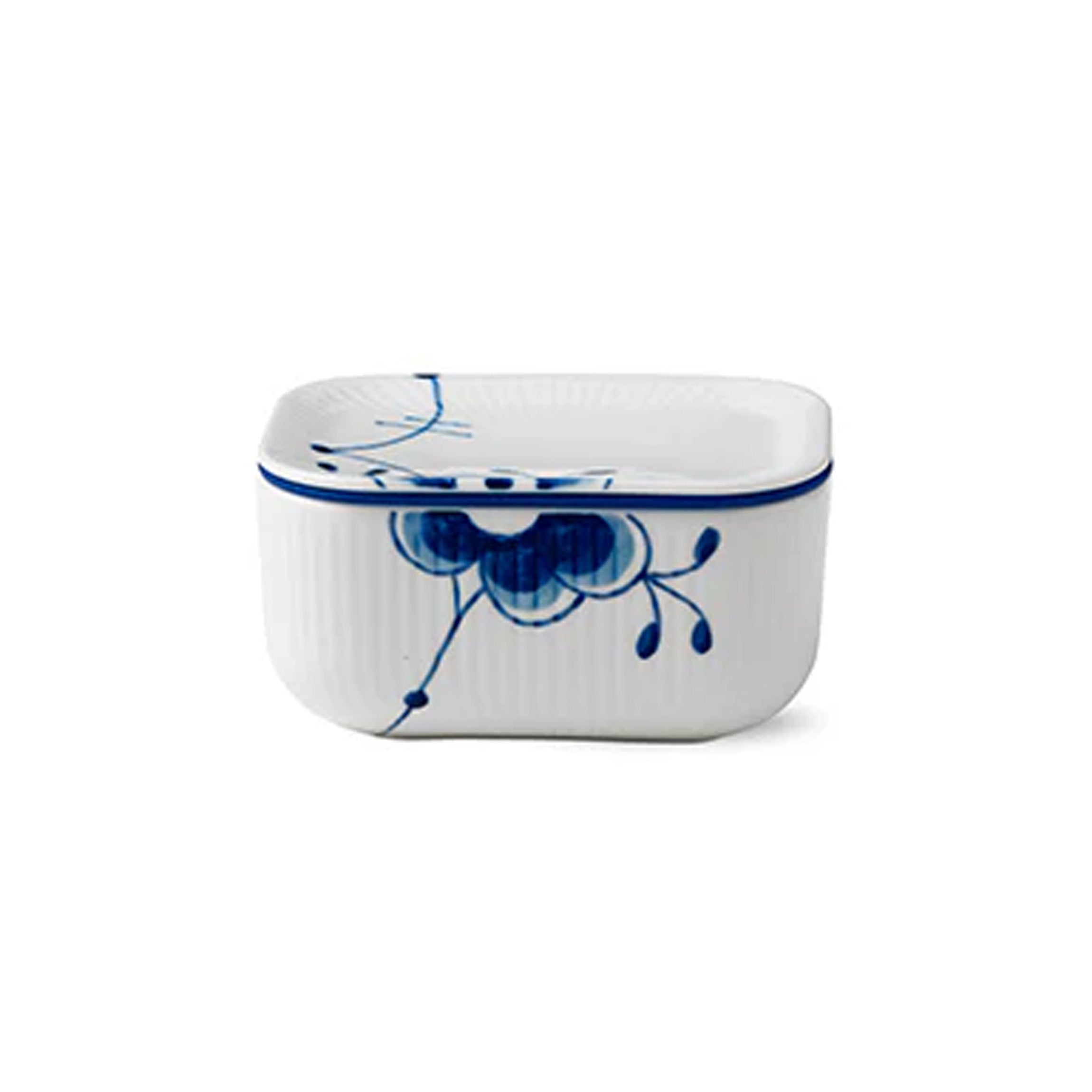 Blue Fluted Mega Butter Jar 42cl 14.2oz