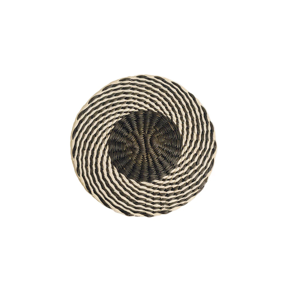 The Woven Coaster in Natural Black, Set of 4