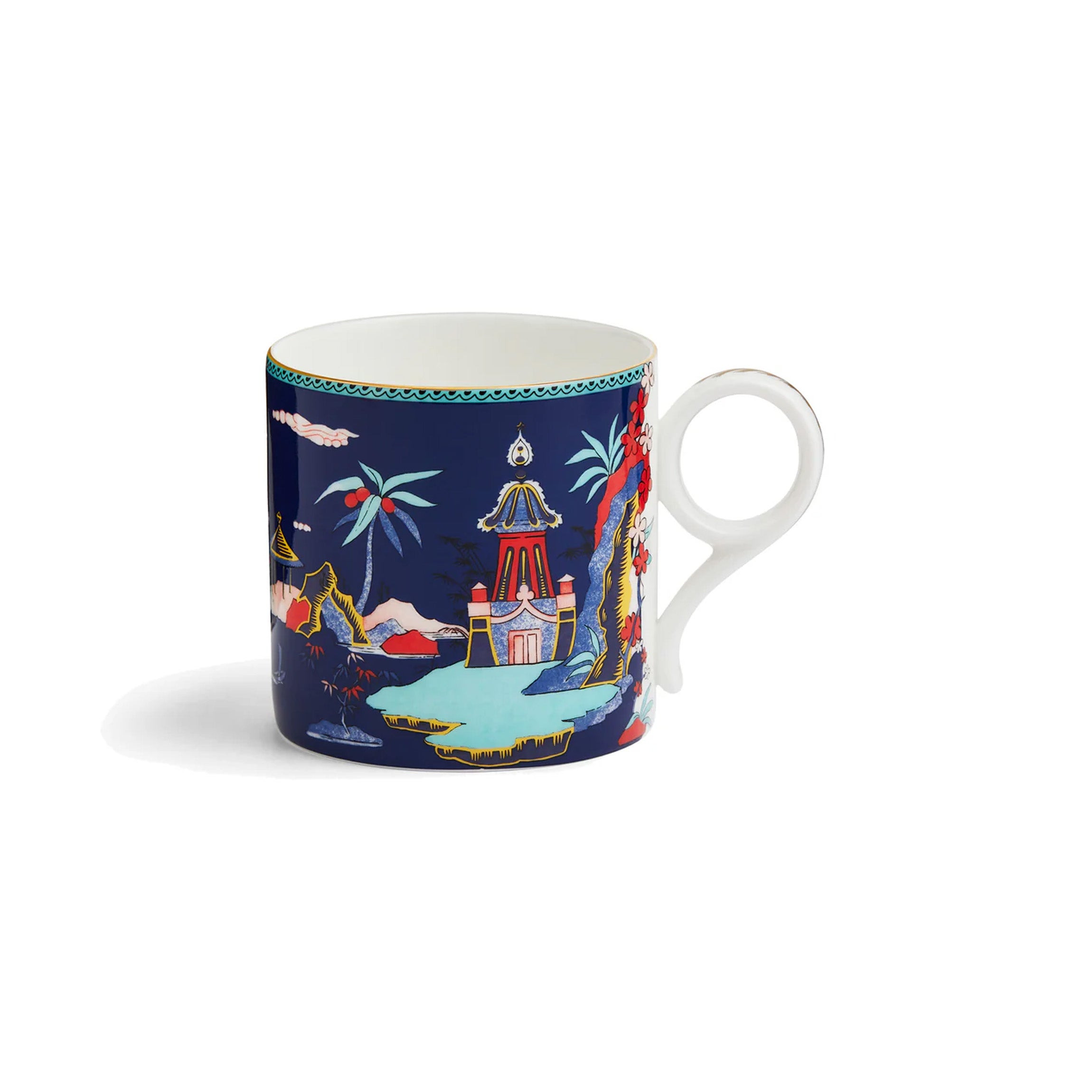 Wonderlust Mug in Blue Pagoda