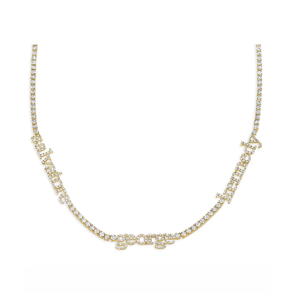 Custom Name Tennis Necklace