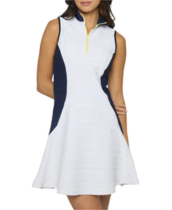Zip Front Dress in Navy