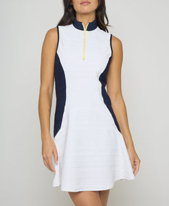 Zip Front Dress in Navy