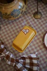 Hand-painted “Butter Baby” European Butter Dish
