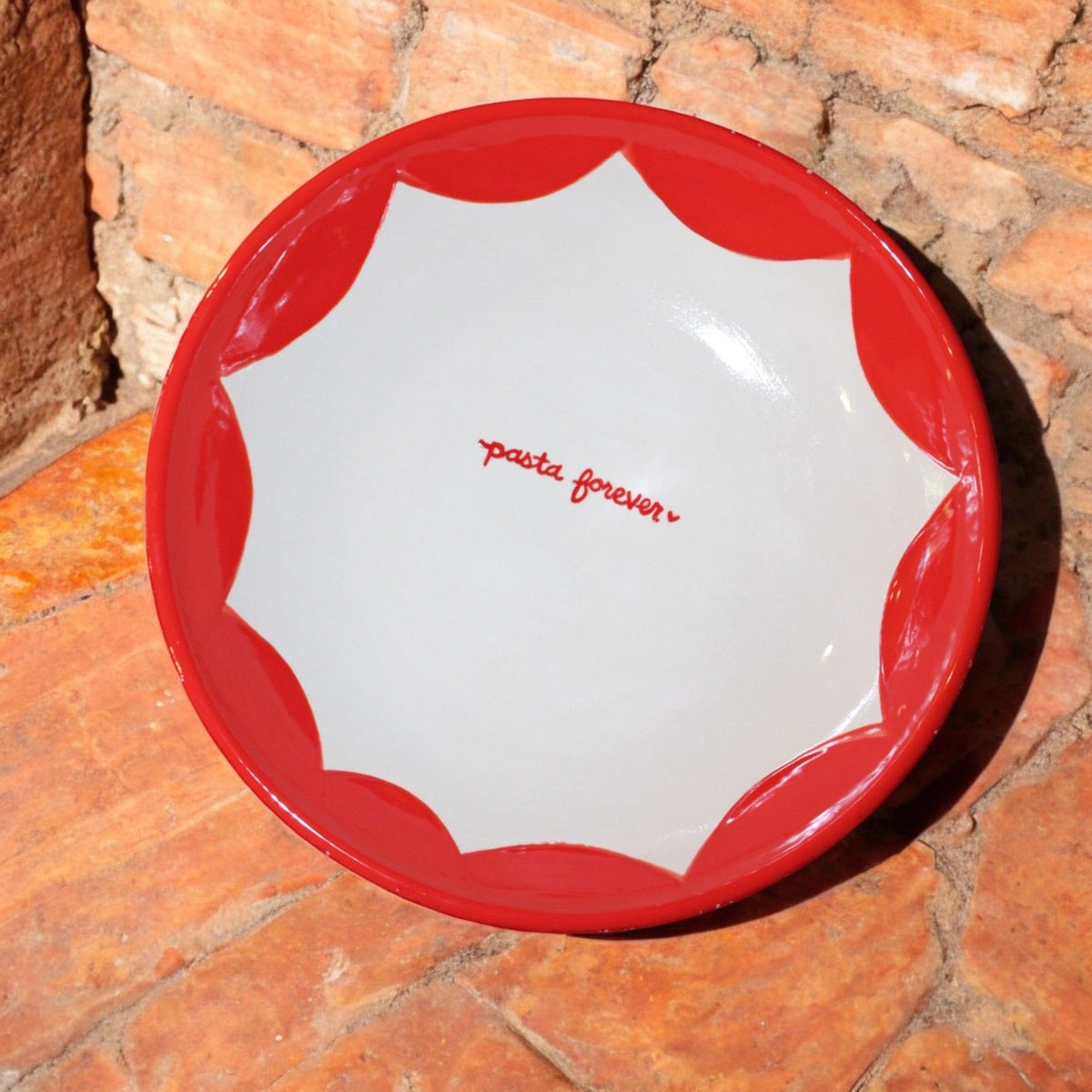 Hand-painted "Pasta Forever" Pasta Bowl