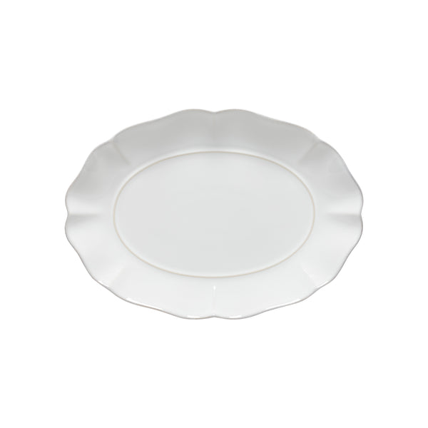 Rosa Collection Oval Platter 12" in White