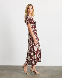 Daphne Dress in Deep Redwood Multi