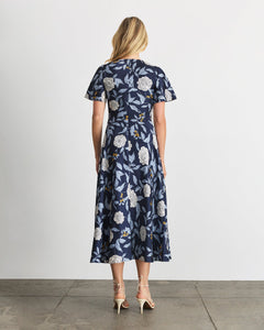 Daphne Dress in Maritime Blue Multi Floral