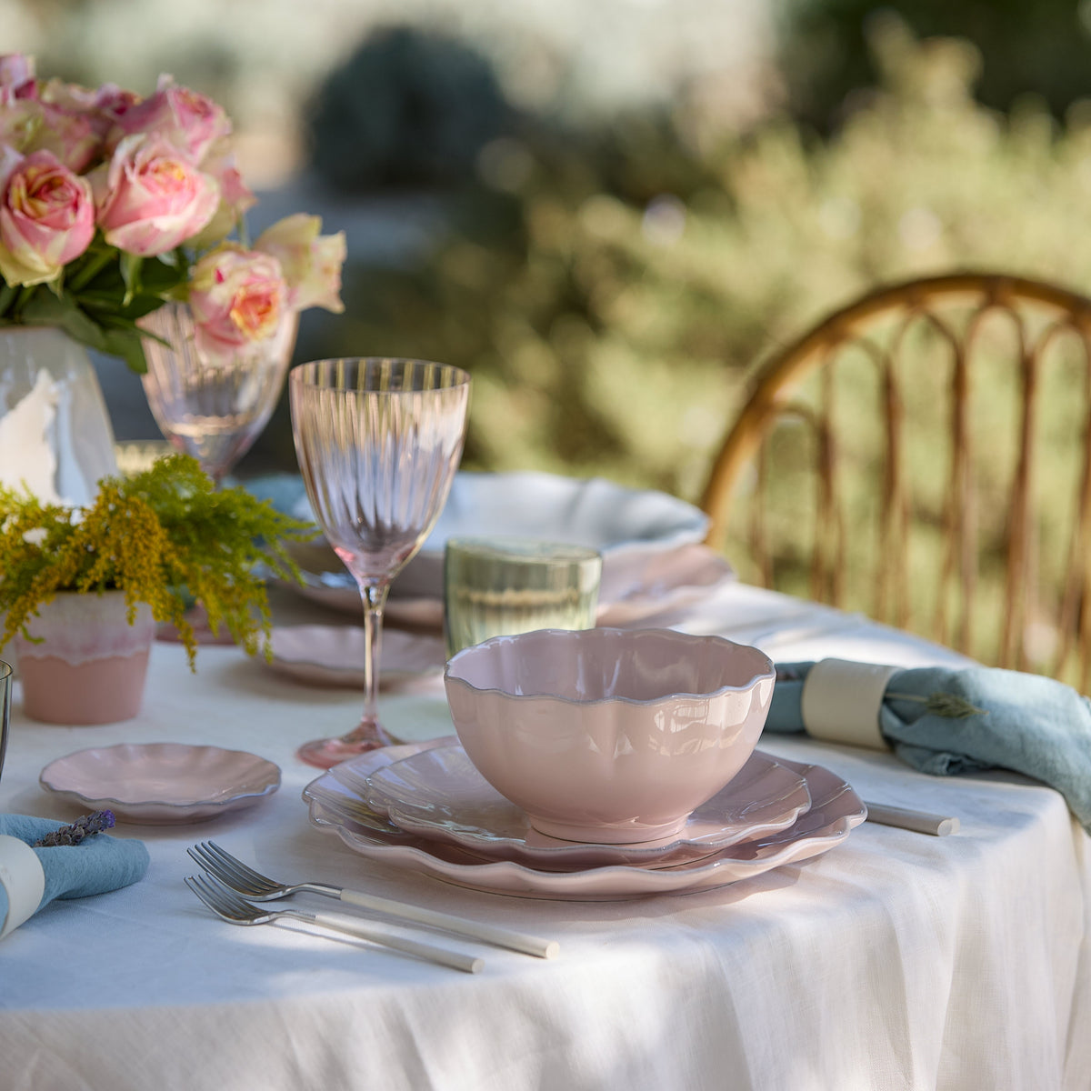 Rosa Collection Cereal Bowls in Rosé, Set of 6