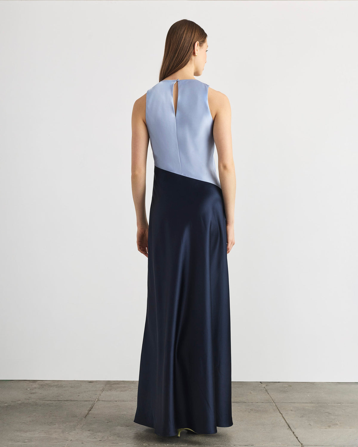 Dasha Dress in Powder Blue & Anthracite