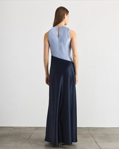 Dasha Dress in Powder Blue & Anthracite