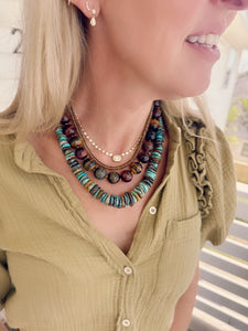 Natural Turquoise Graduated Necklace