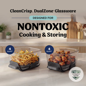 Ninja Crispi DualZone Glass Countertop Air Fryer, Cyberspace