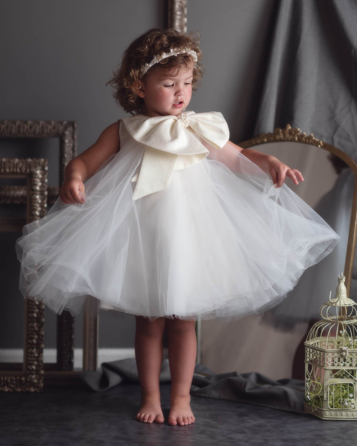 Jackie White Tulle Dress - Petite Maison Kids