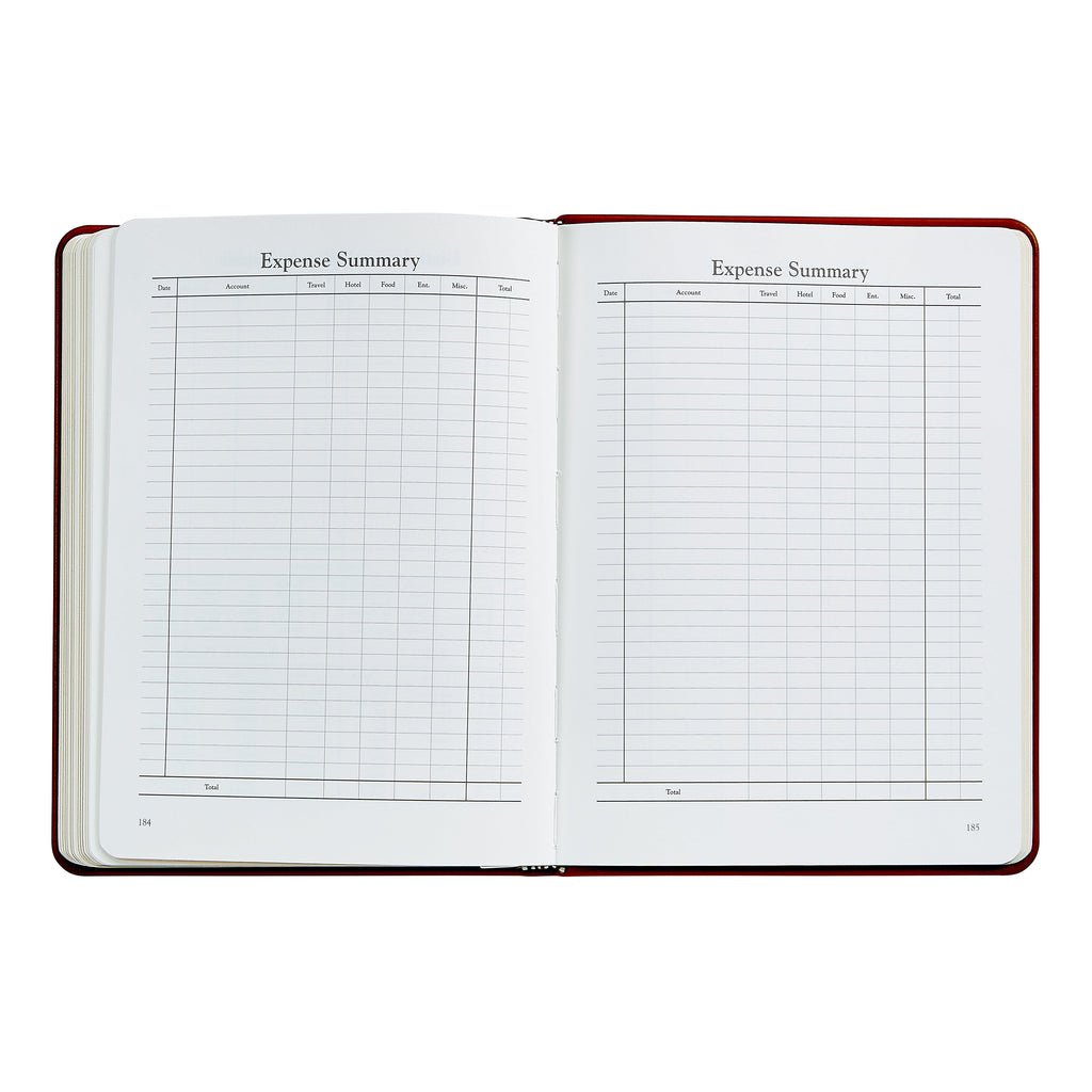 2026 Desk Diary in Bordeaux Leather