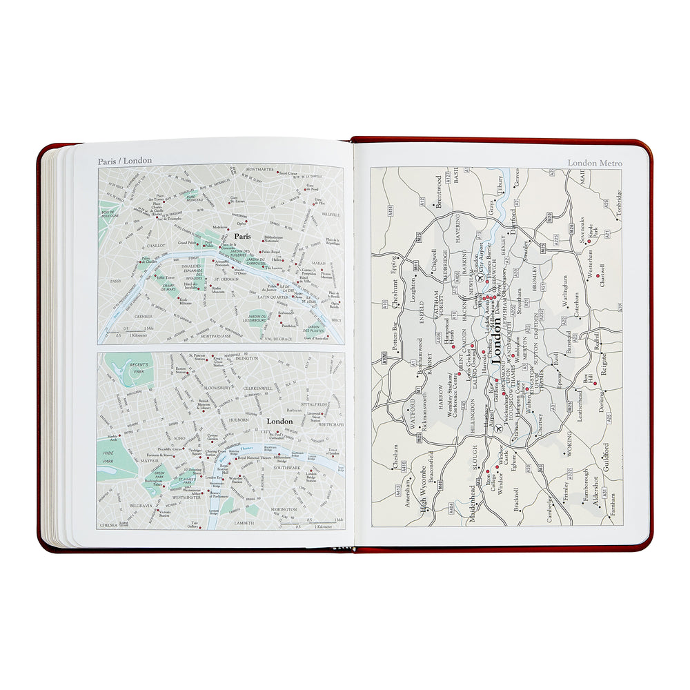 2026 Desk Diary in Bordeaux Leather